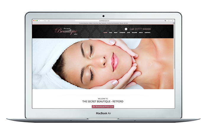 Secret Beautique Responsive Website