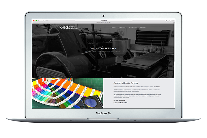 GEC Print Responsive Website